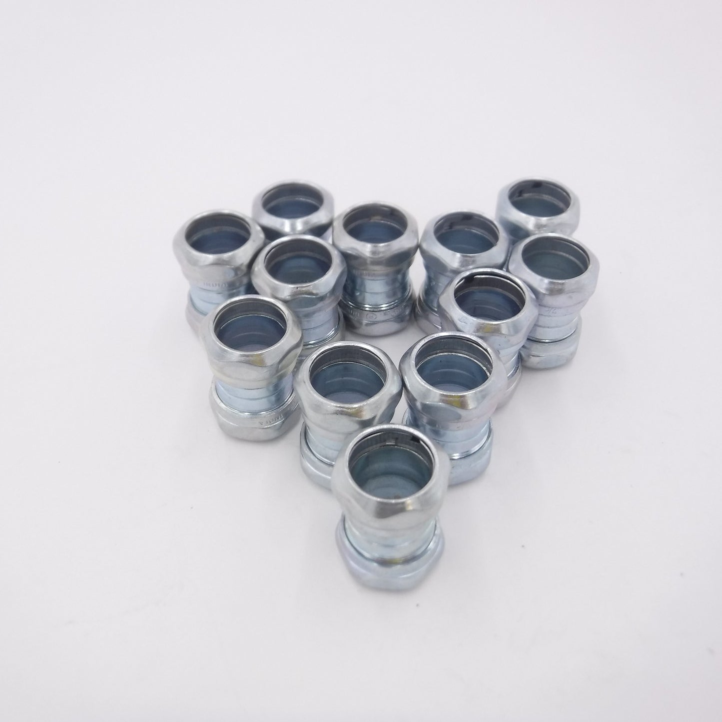 12 Pack 3/4" Steel Compression Conduit Couplings