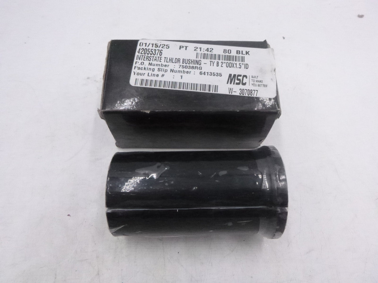 MSC Rotary Tool Holder Bushing Type B 1-1/2" ID 2" OD 3-1/2" Length Under Head