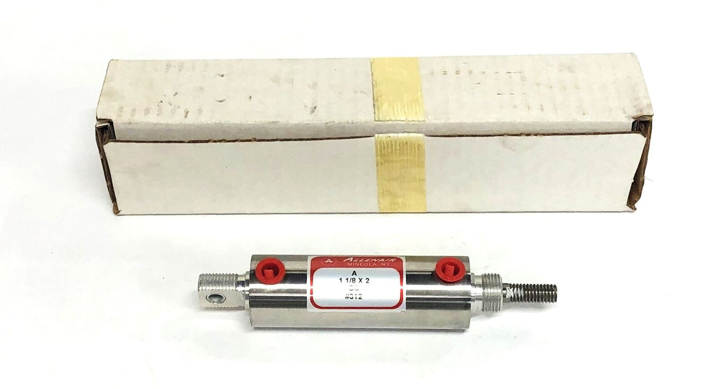 Allenair #312 Pneumatic Air Cylinder A-1-1/8x2-BC NOS