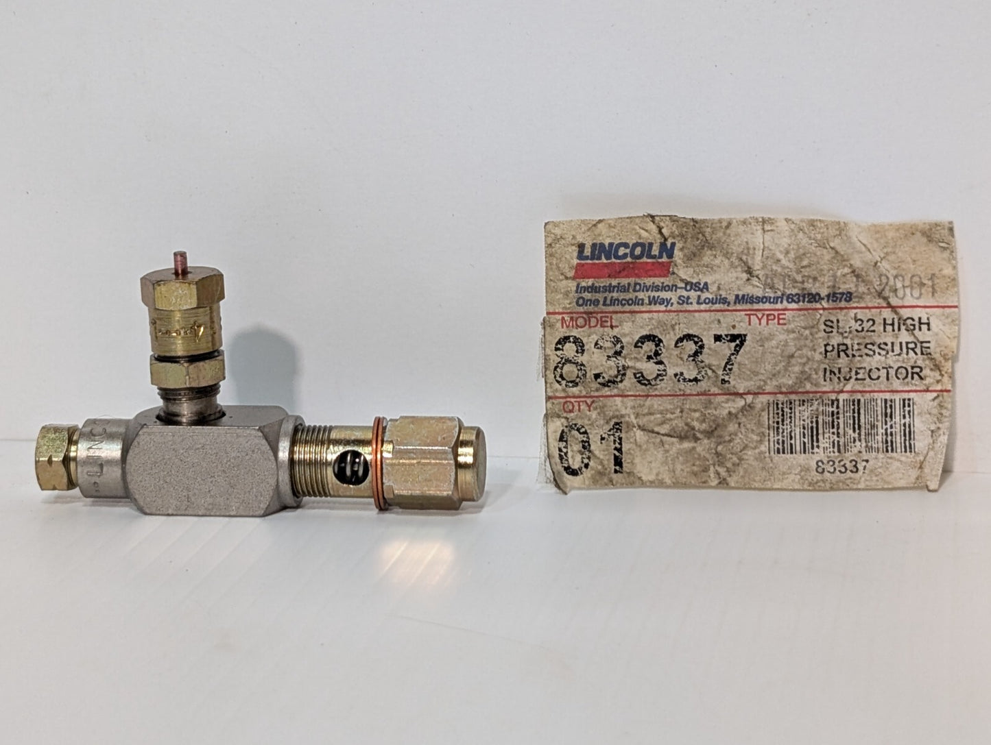 Lincoln 83337 Centro-Matic Single Grease Injector Assembly, SL-32 Series