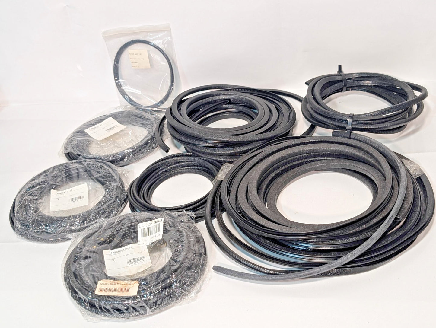 Lot of Assorted Industrial U-Shaped Keel Strip Black Sealing Seal Banding Trim
