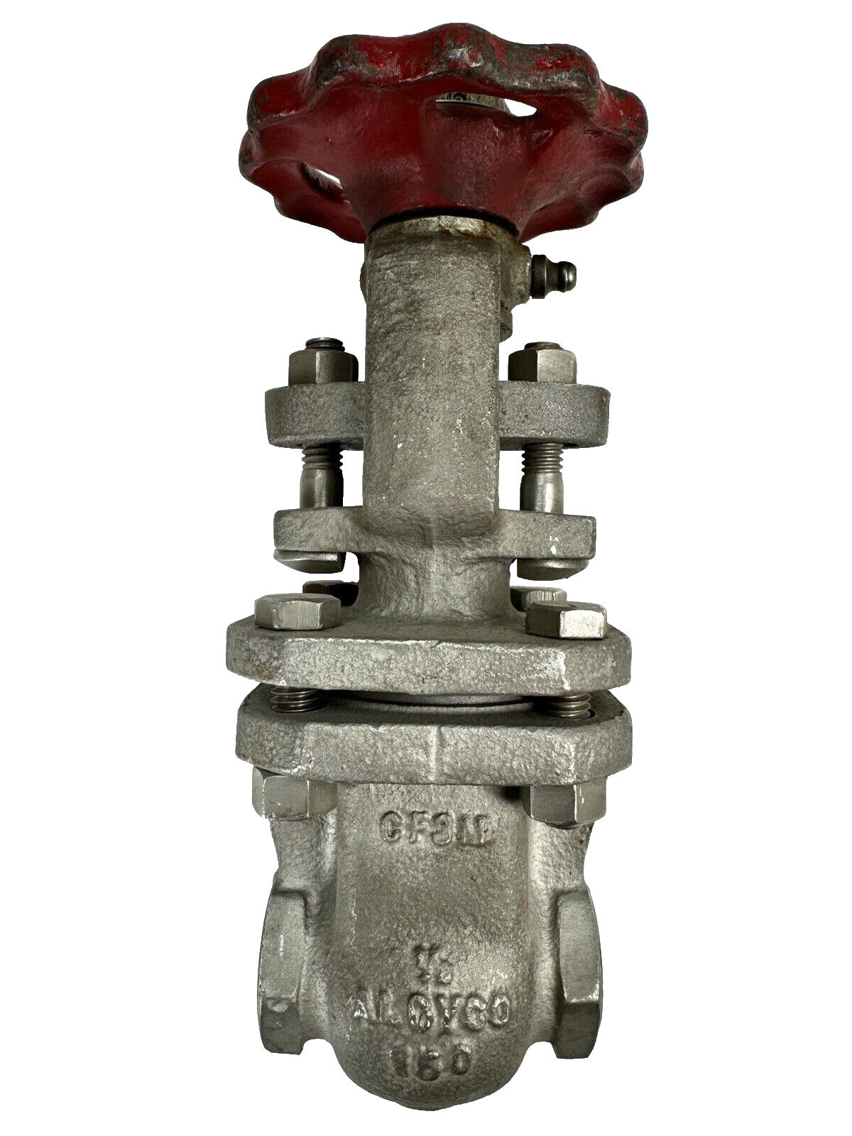 ALOYCO 110 Stainless Steel Gate Valve 1/2" Class 150 NPT Thread w/ Handwheel Op.