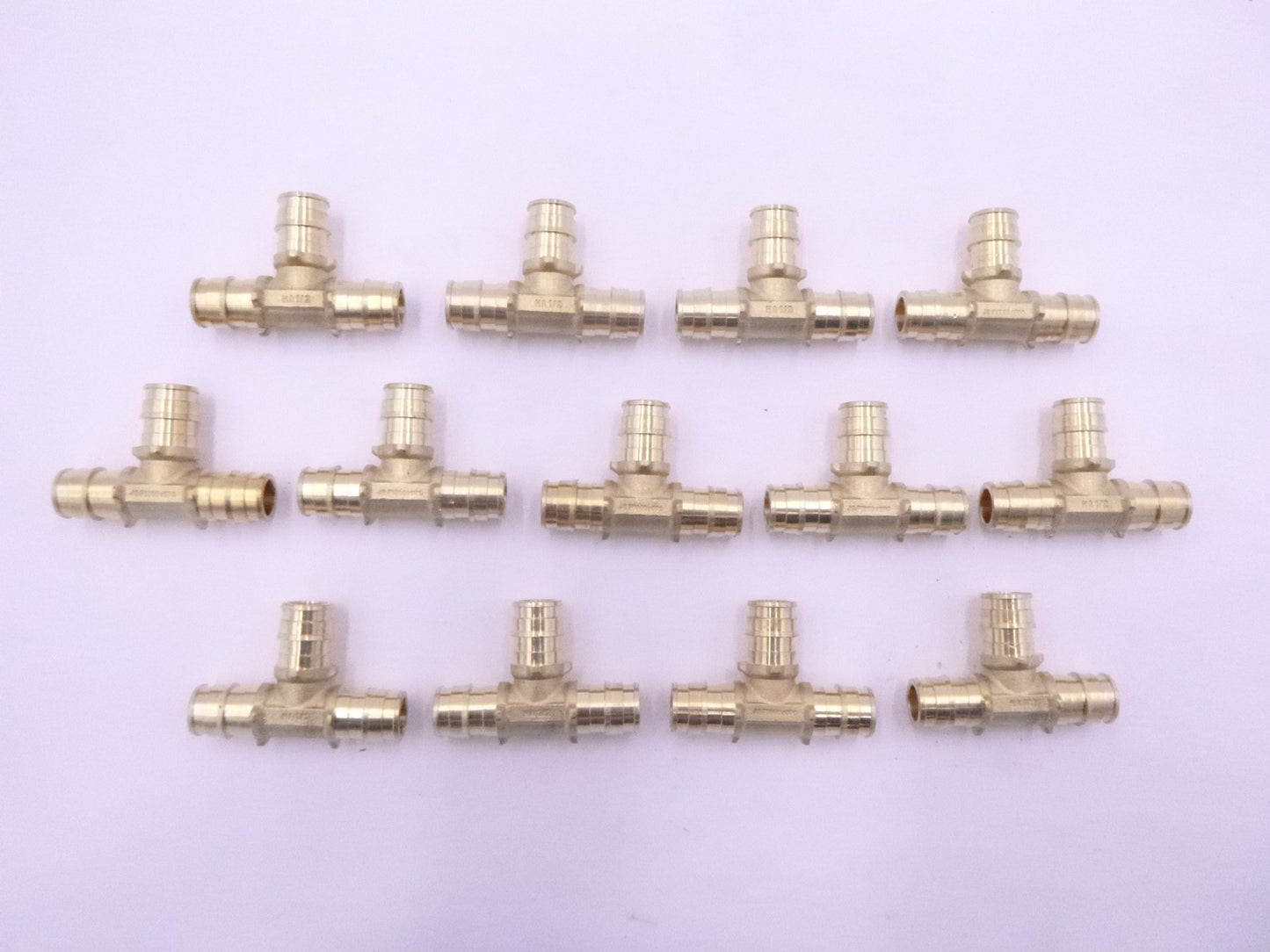 13 Pack Jones Stephens F76866B 1/2" F1960 Brass PEX Tees