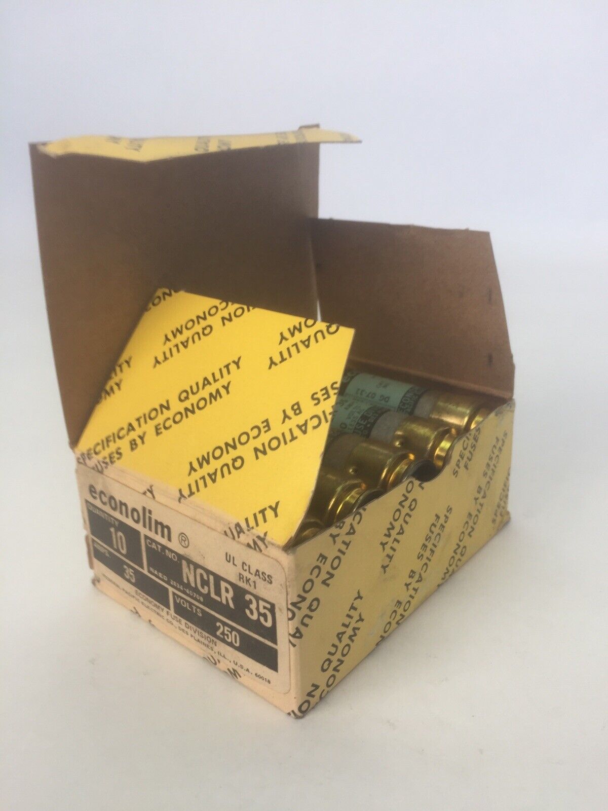ECONOLIM NCLR 35 CURRENT LIMITING CLASS RK1 FUSE 35AMP 250VAC (LOT OF 10)