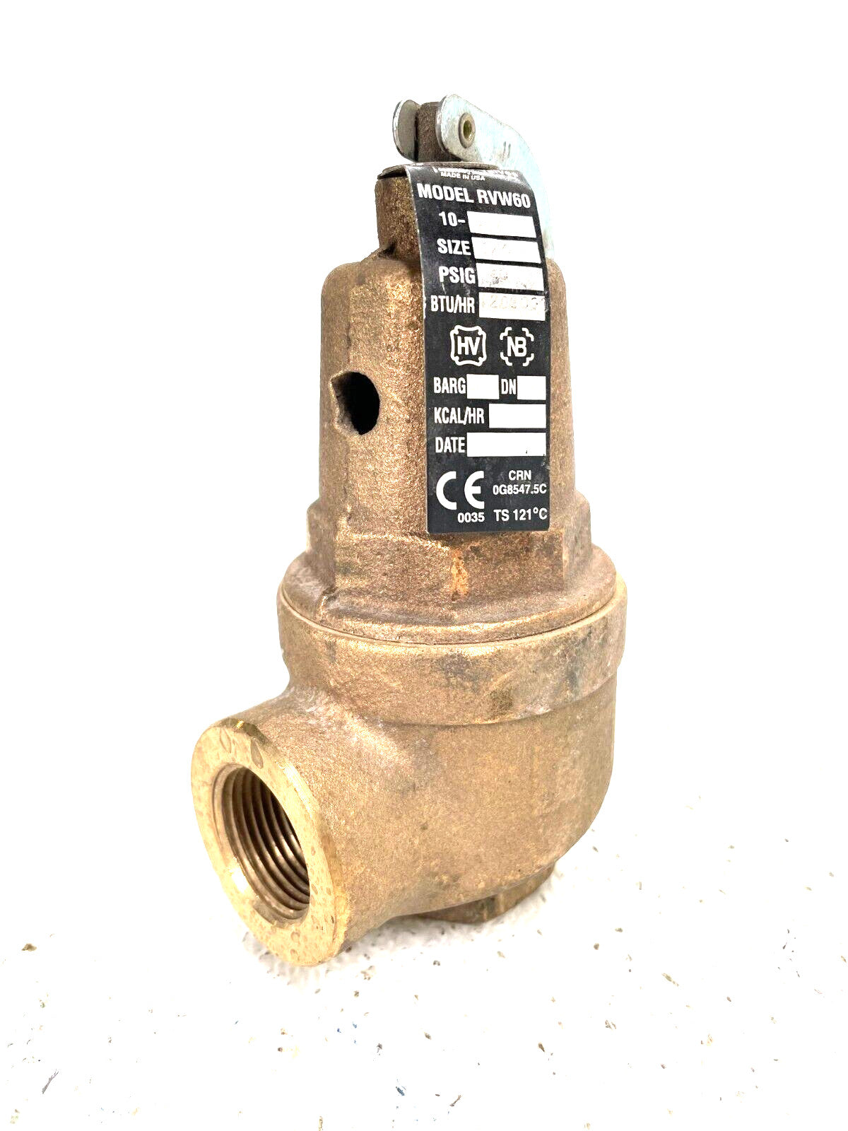 APOLLO RVW60-34 PN: 10-604 Hot Water Bronze Relief Valve 3/4" NPT 50-PSI *USED*
