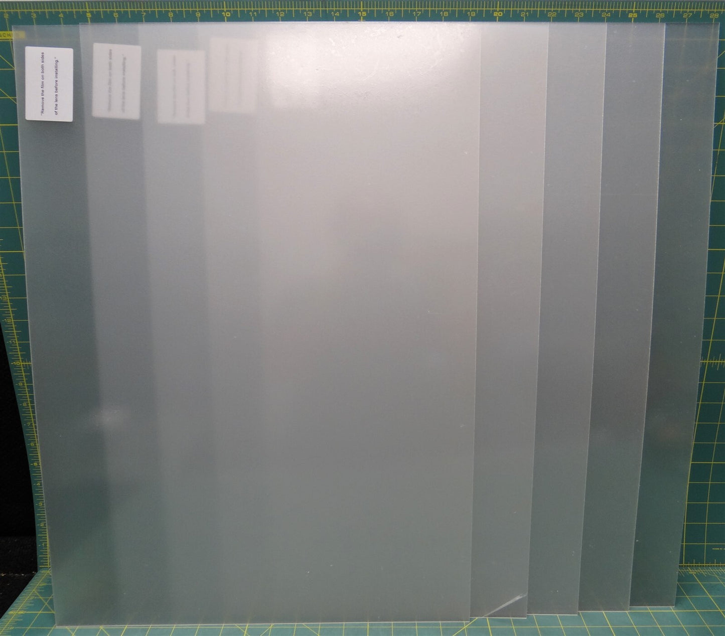 (5) Nicor Clear Frosted LED Light Diffusers 23.8" L x 17.3" W HBL V3 223