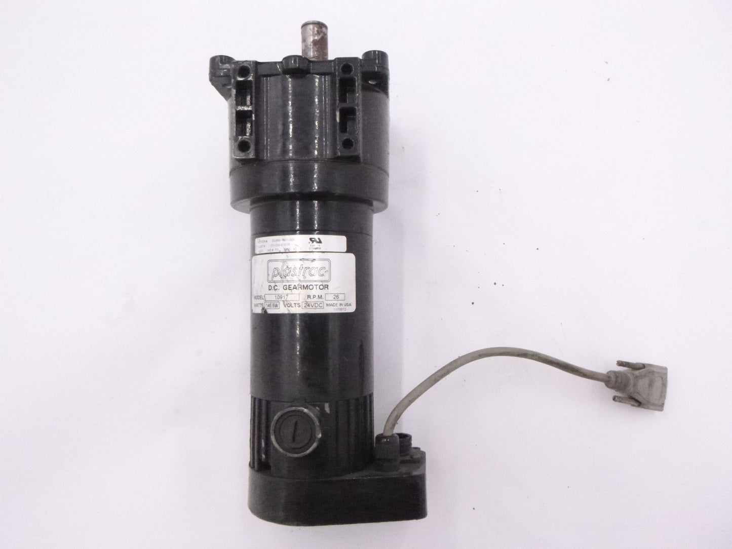 Plastrac DC Gearmotor 26RPM 146.6W 24V for Plastrac Color Blender Feeder