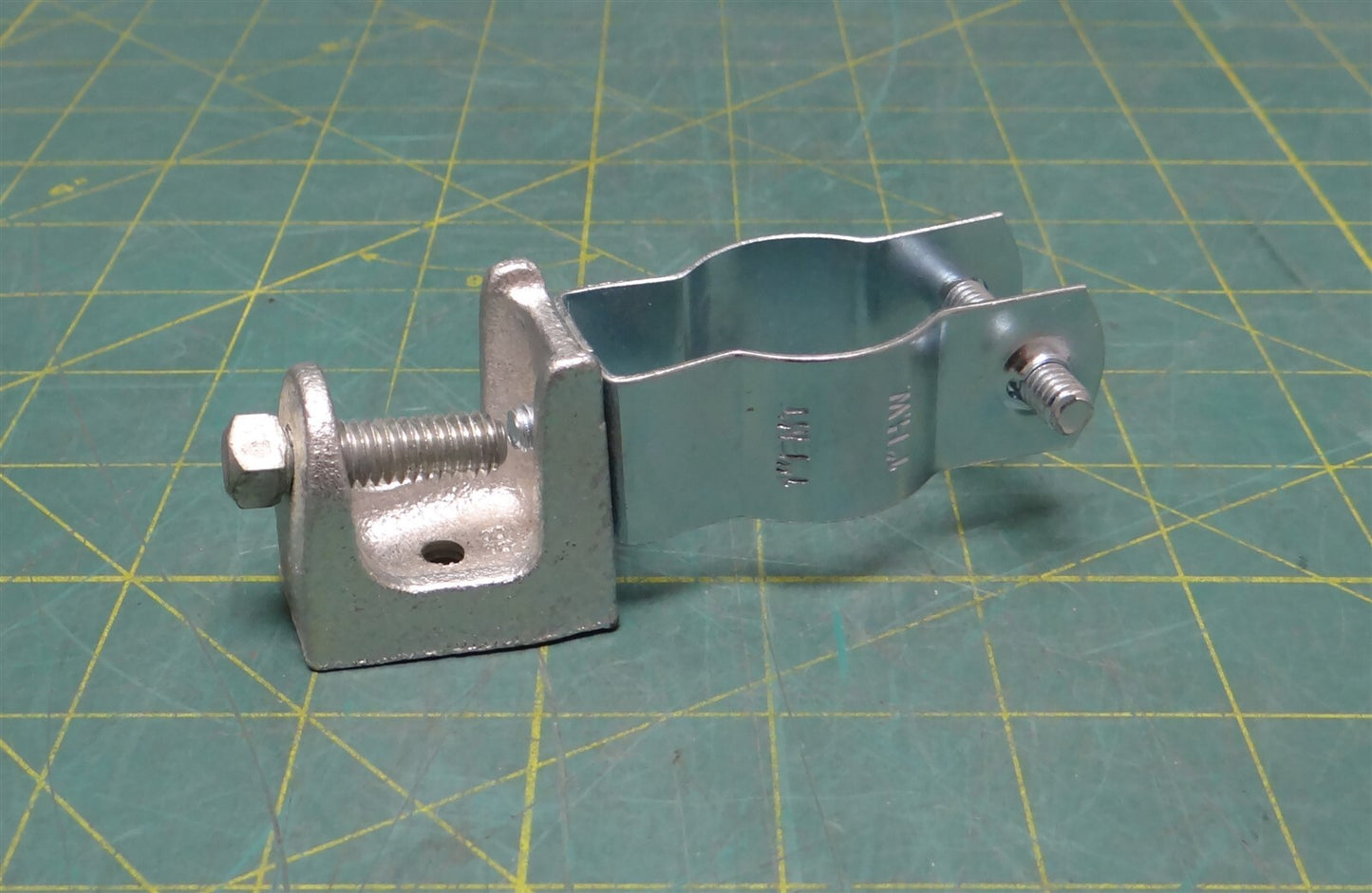 1" EMT Zinc Plated Steel Conduit Clamp with 3/4" Malleable Iron Beam Clamp