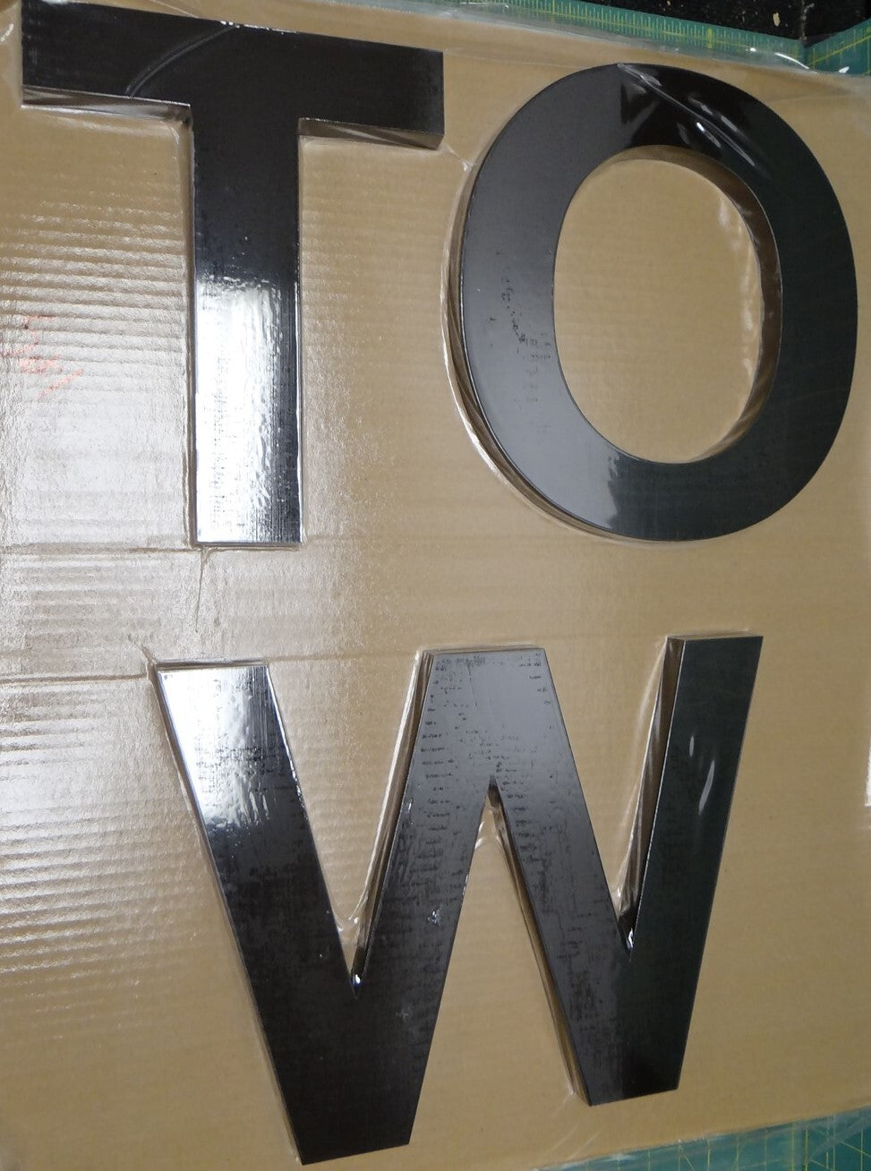 Gemini 12" Letter Aluminum Sign Marquee w/ Studs - Black - Choose Your Letter
