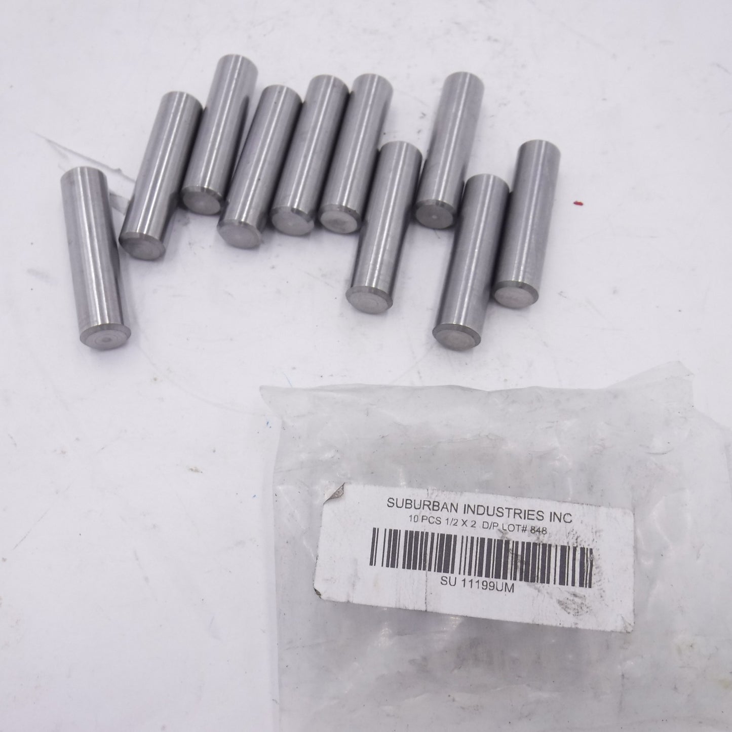 10 Pack Suburban Industries 1/2" X 2" Dowel Pin Unhardened 11199UM