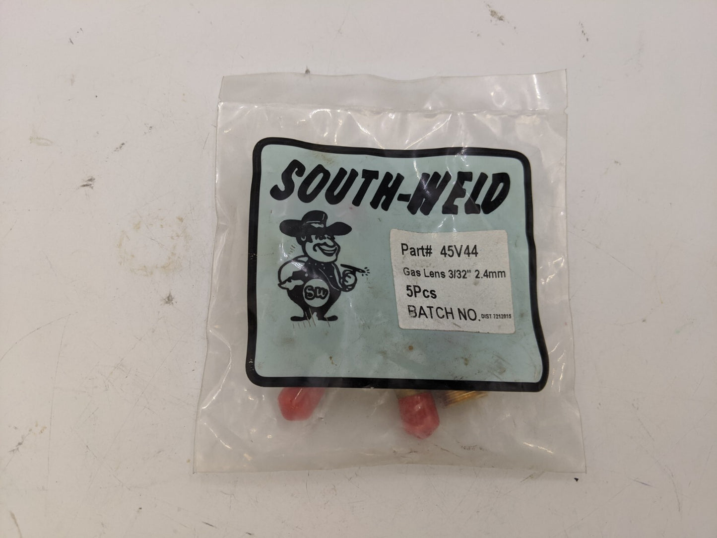 5 Piece South-Weld 45V44 Gas Lens 3/32" 2.4mm Welding Equipment NOS