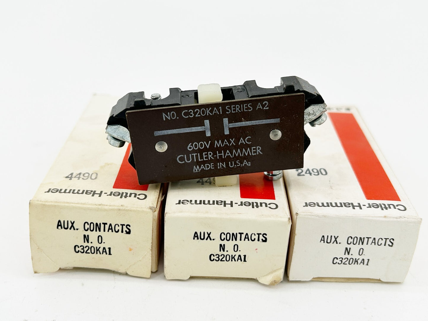 New Lot of 3 C320KA1 Cutler Hammer C320KA1 Auxiliary Contact 600V