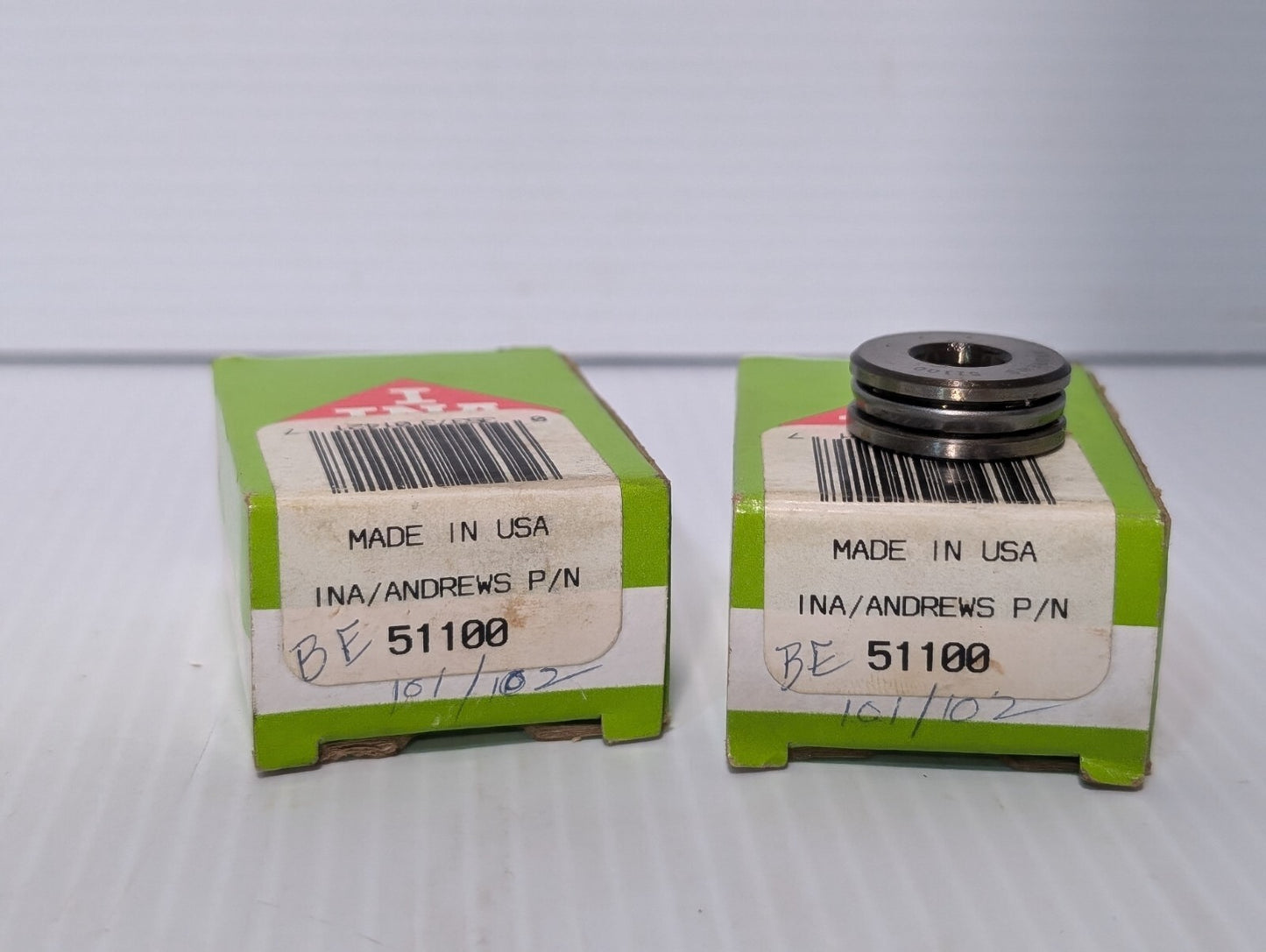 Lot of 2 Ina/Andrews 51100 Single Direction Thrust Bearings