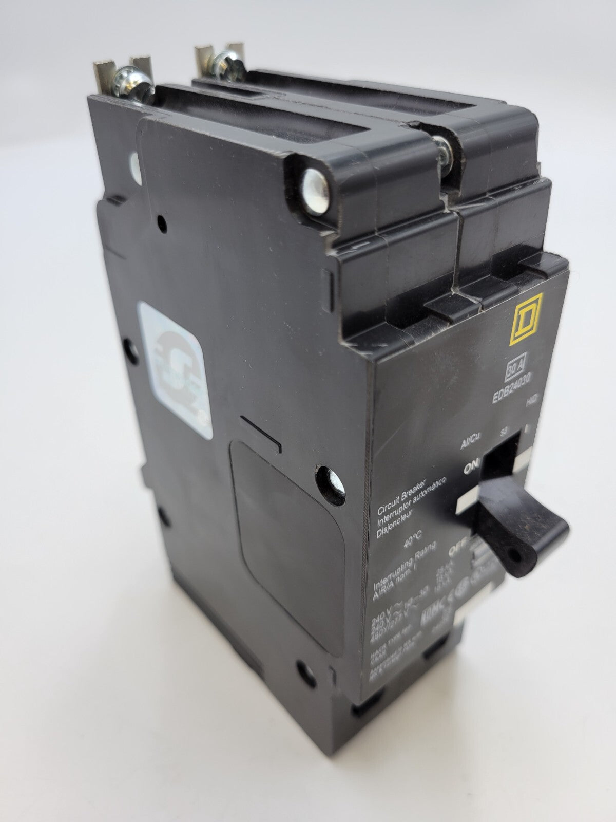 Square D EDB24030 Bolt-On Circuit Breaker 30A 480Y/277V 2P 1PH Type EDB 30 Amp