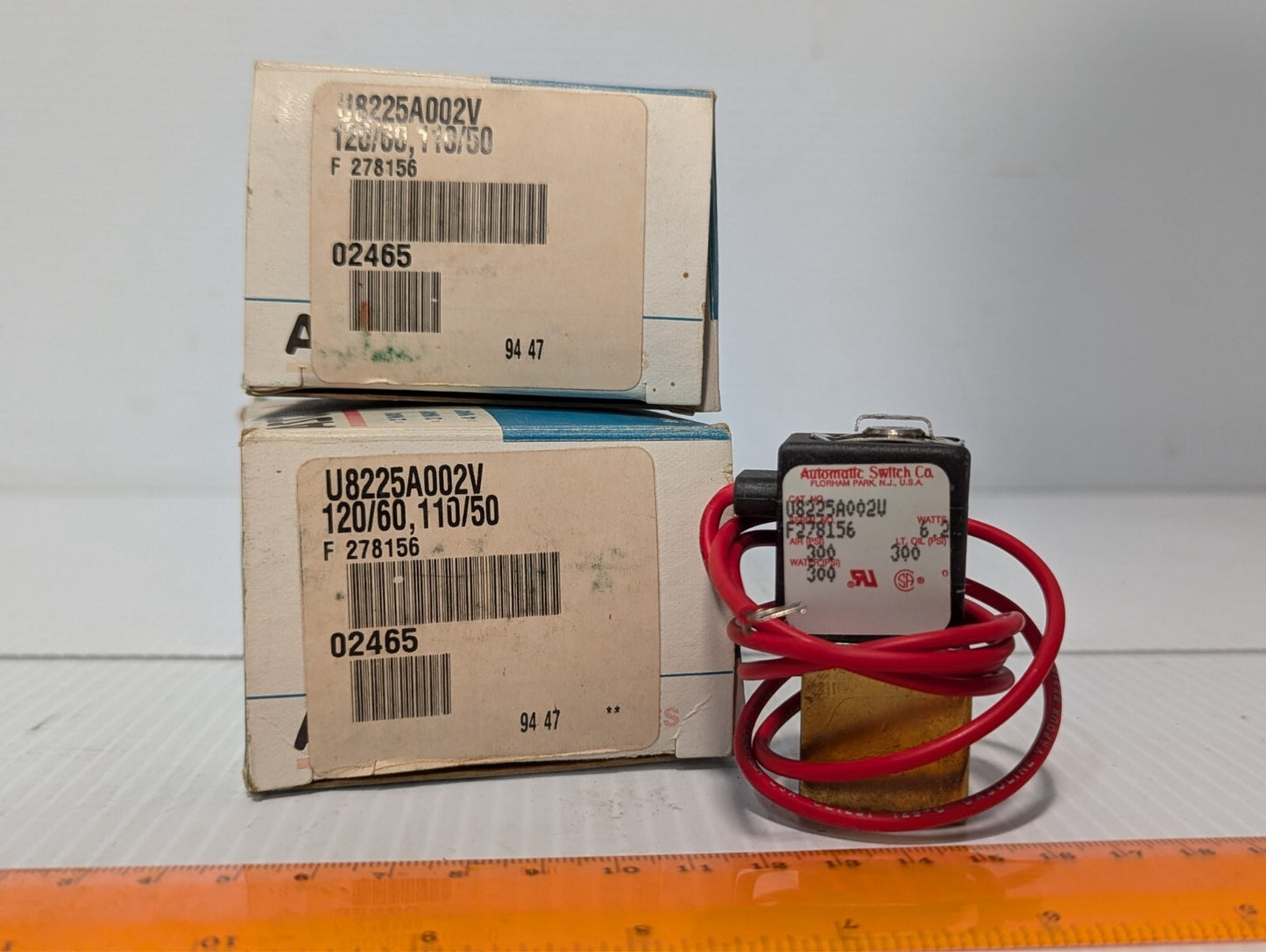 ASCO U8225A002V solenoid valve, 300PSI WOG, 110/120VAC