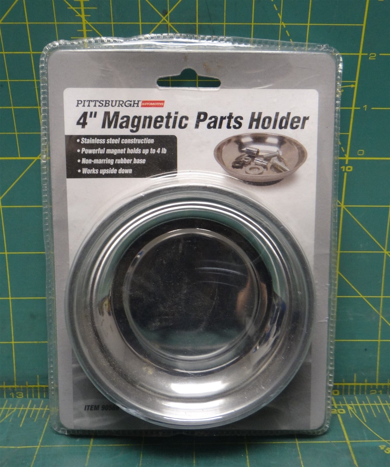 Pittsburgh 4in Magnetic Parts Holder 90566 Stainless Steel Holds up to 4lbs