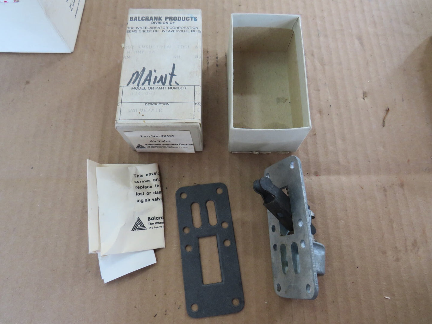 NEW Balcrank Air valve 42420-1 Controller
