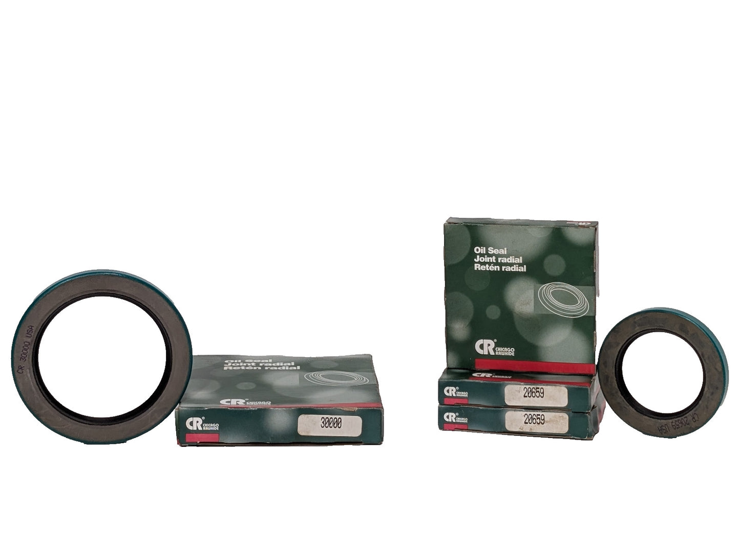 Lot of 4: Chicago Rawhide CR 3000, 20659 Joint Radial Oil Seals, Made in USA