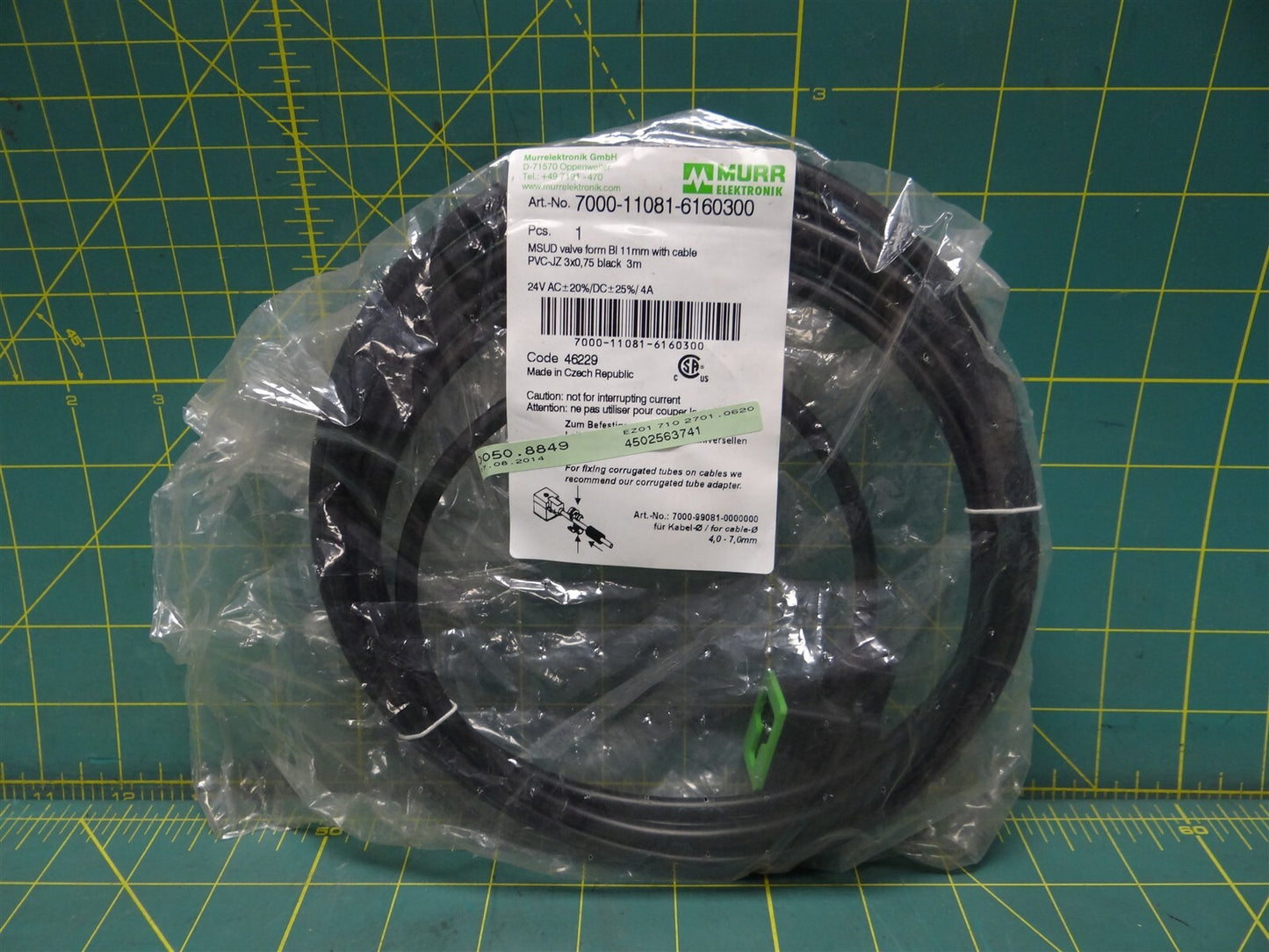 Murr Elektronik Msud Valve Plug Form Bi 11Mm Cordset 7000-11081-6160300 3-Pos