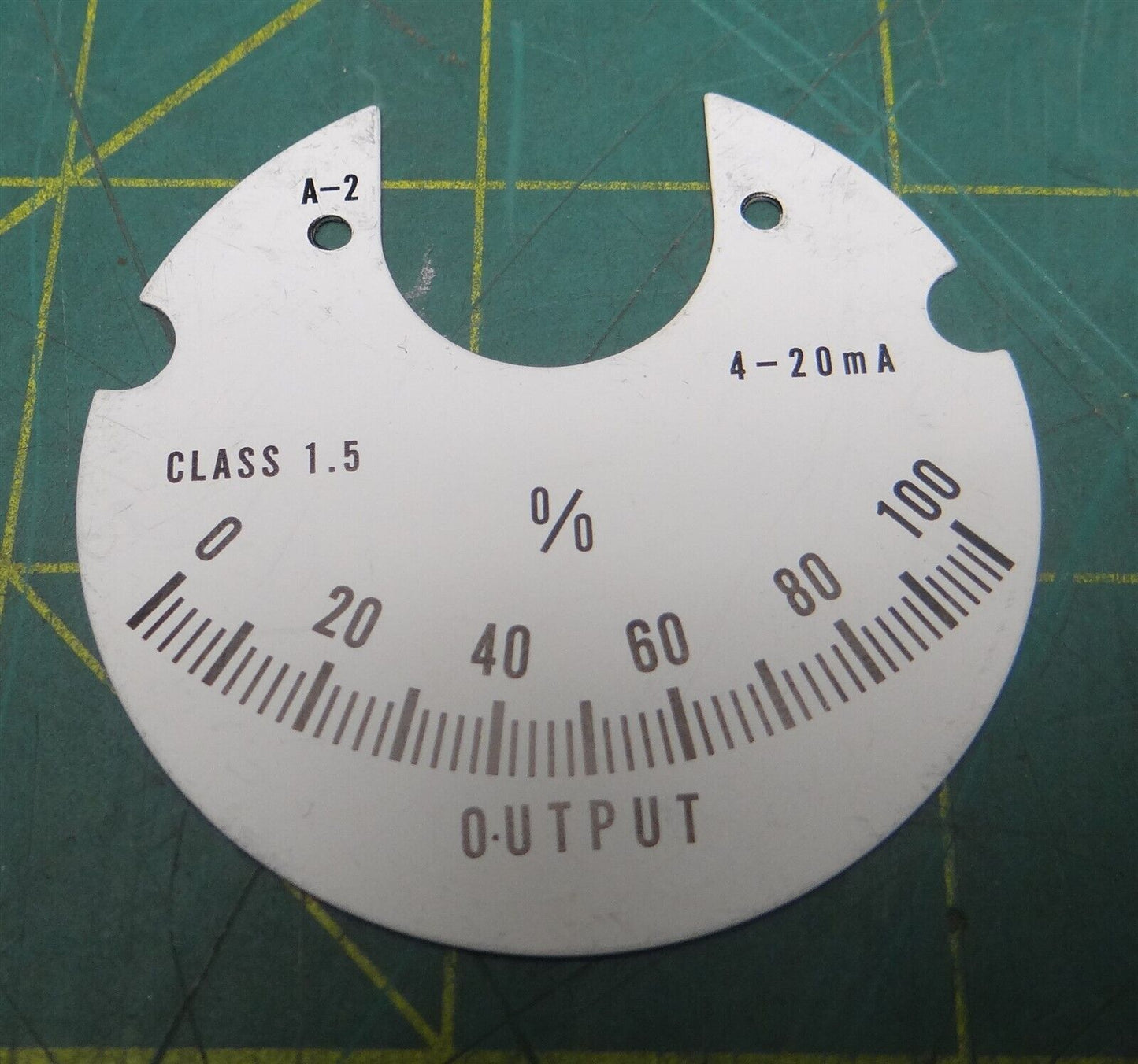 Gauge Dial for Ammeter 2.25in Diameter 1mm Width A-2 4-20 mA % Output 0-100
