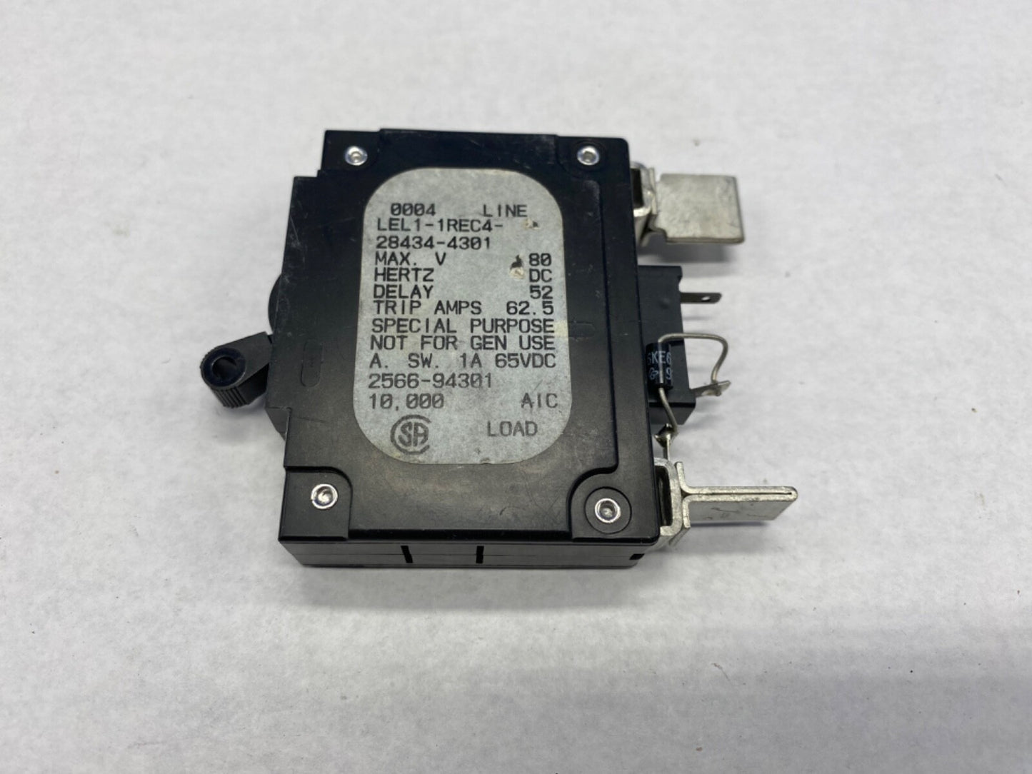 Airpax breaker LEL1-1REC4-28434-4301, 80vdc, 50 amps