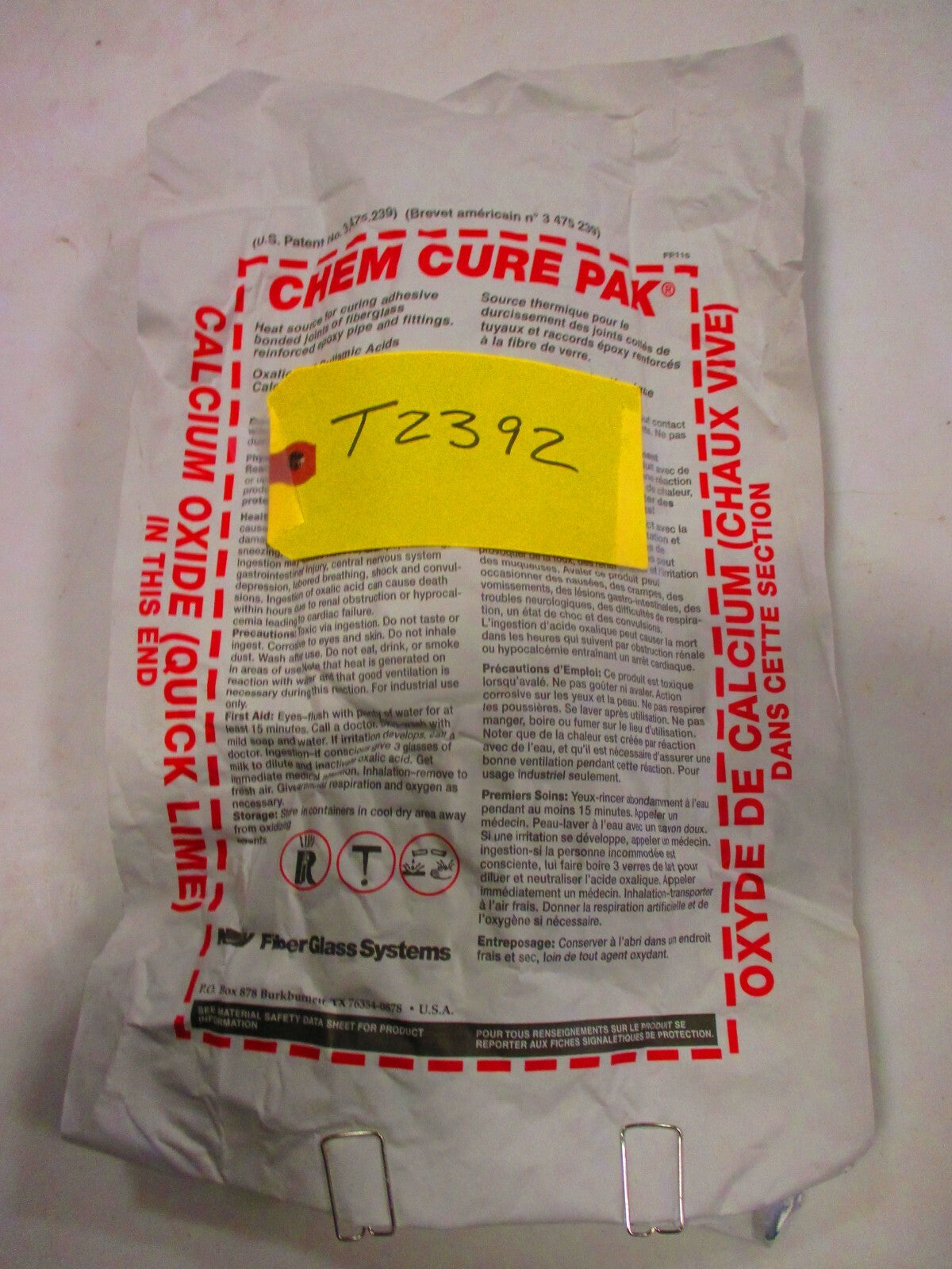 BONDSTRAND Chem Cure Pak Curing Bonded Joints in Fiberglass Epoxy Pipe LOT of 5