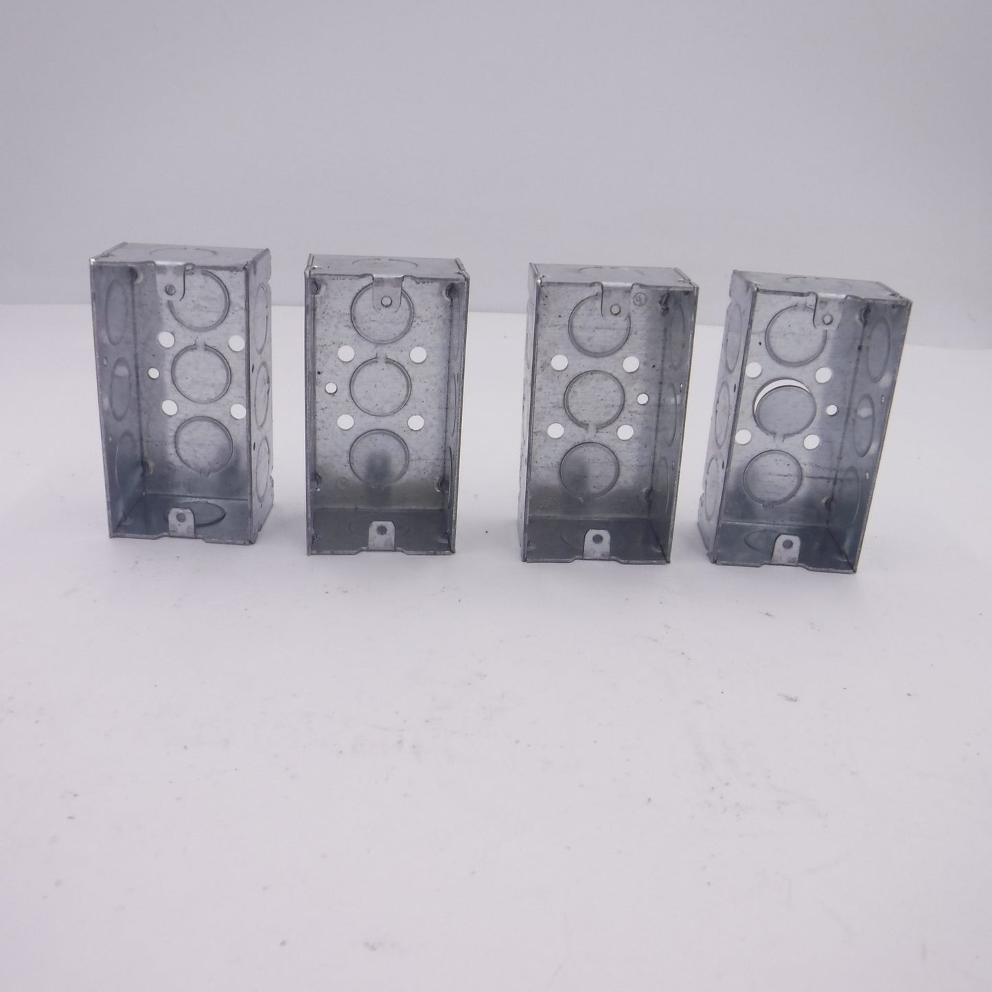 4 Pack RACO 1-1/2" 1-Gang Steel Electrical Boxes 650 11.5cu-in 1/2" KO