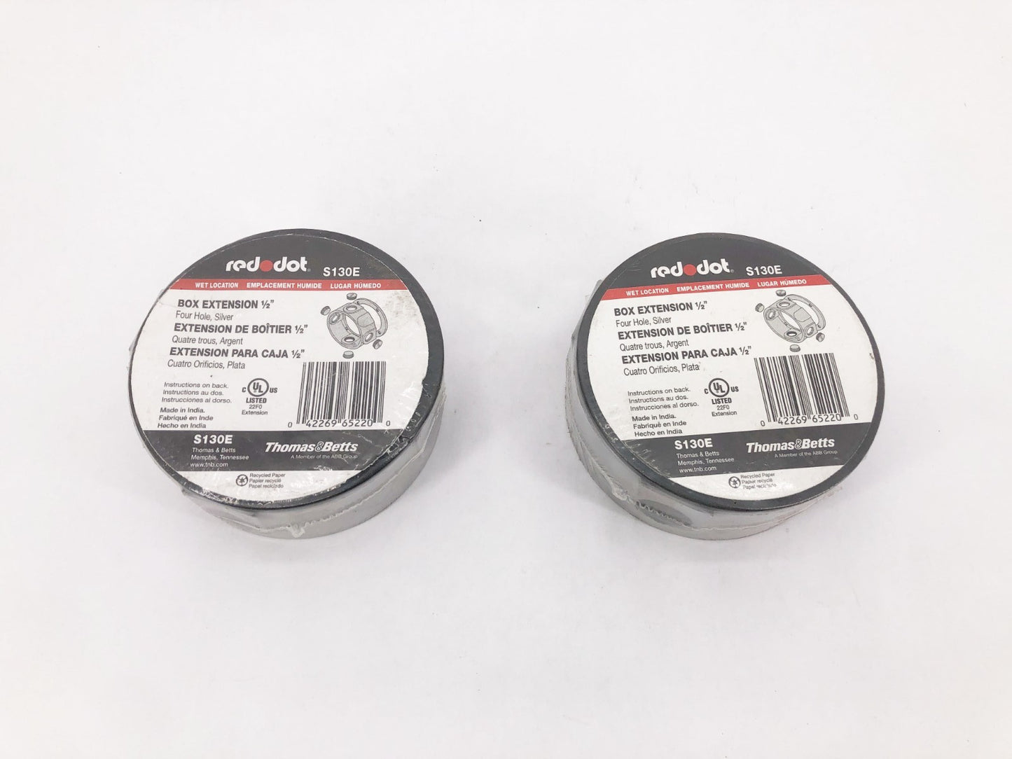 Lot of 2 New Red Dot S130E Extension Rings Weatherproof Aluminum - No Box