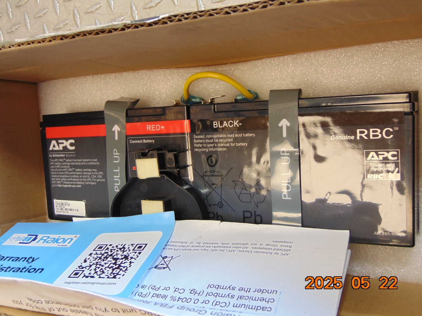 RAION APC SCHNEIDER 0M-99076A BATTERY CARTRIDGE