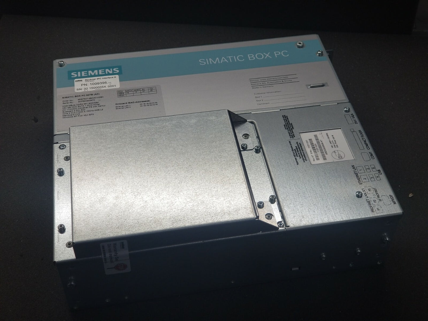 Siemens Simatic Box PC 627B6ES76476BG30-0DB0 w/Accessories