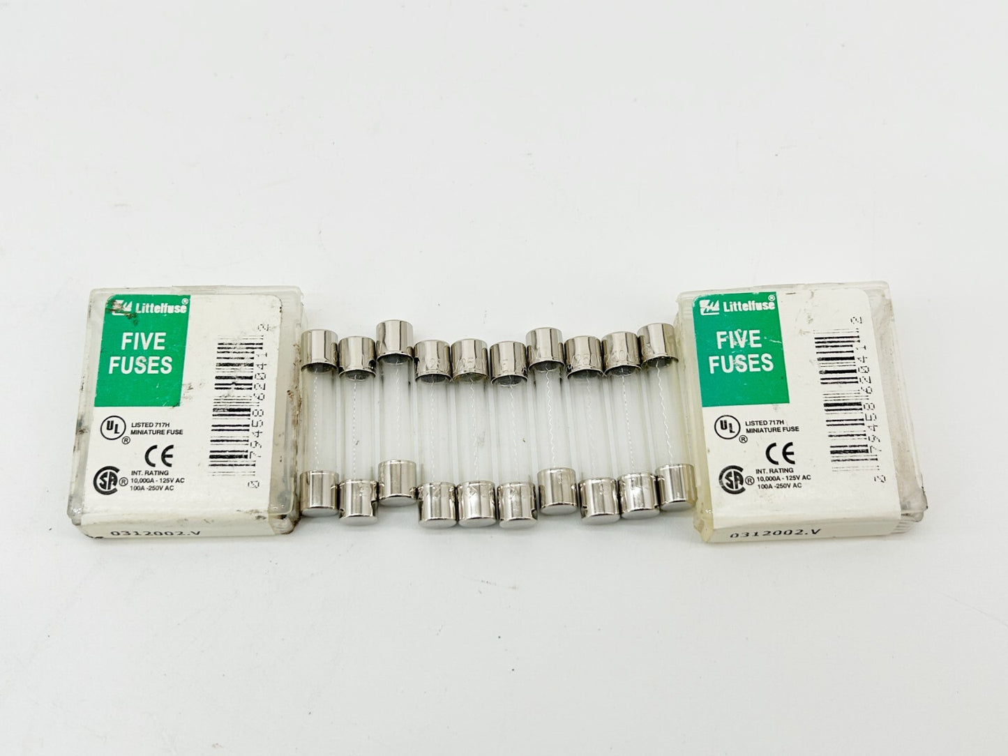 New Lot of 10 Littelfuse 0312002.V Glass Fuse 2A 250V 6.3X32MM