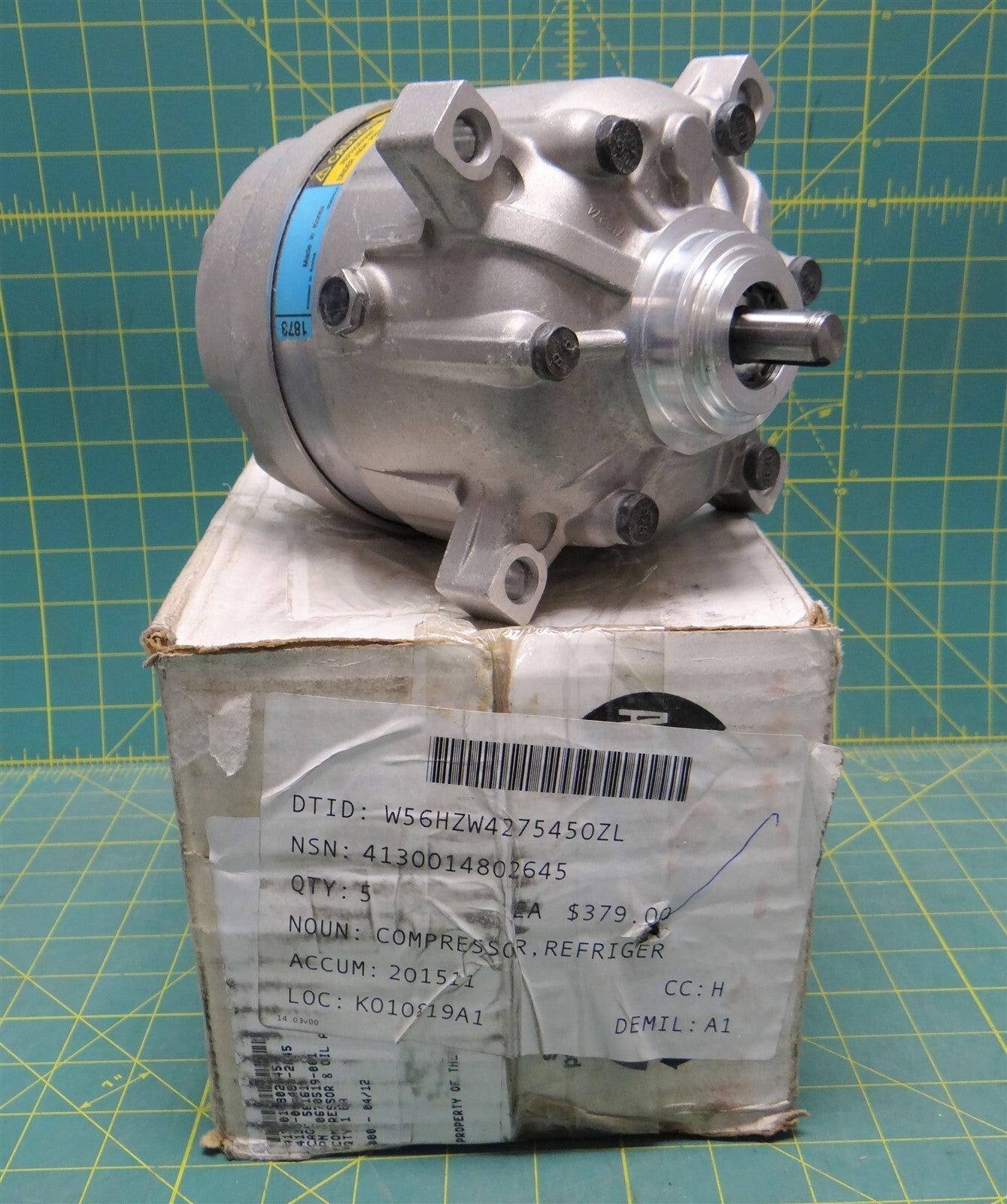 Delphi Refrigeration Compressor & Oil Assembly P/N 52381873 NSN 4130-01-480-2645