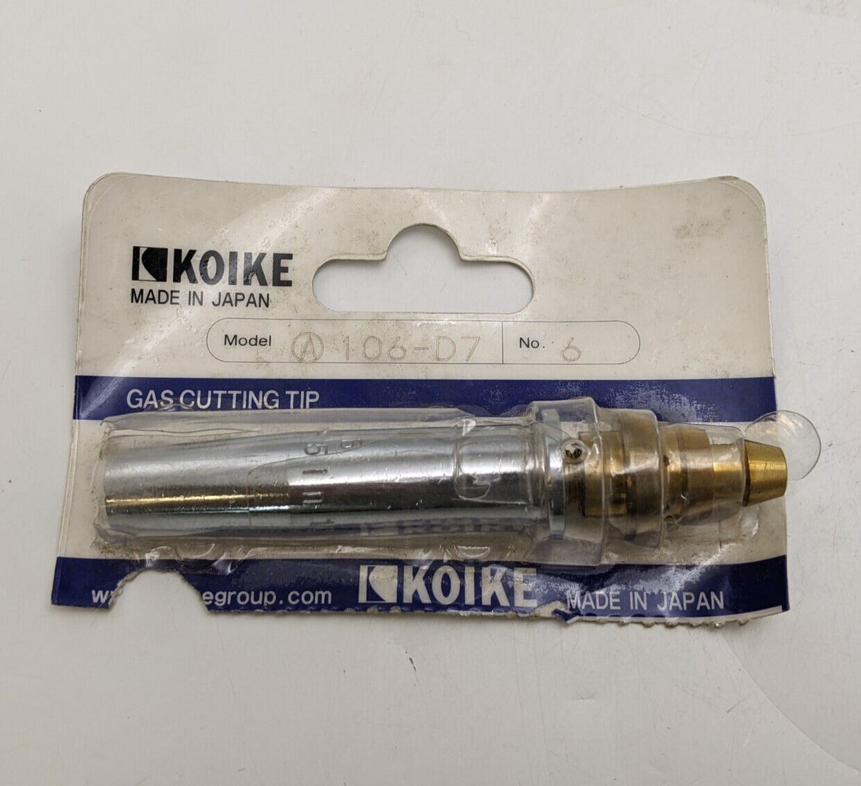 Koike Aronson 106-D7-6 Gas Cutting Tip Size 6 High Speed Divergent LPG 106D7 NOS