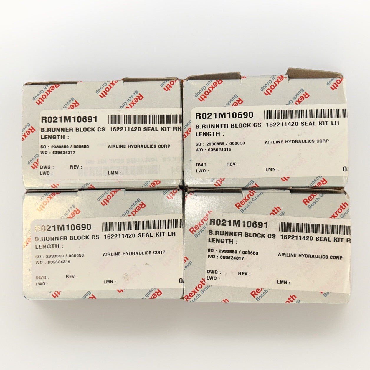 Lot of 4 Rexroth Bosch R162211420 Ball Runner Block Carbon Steel New in Box! P9
