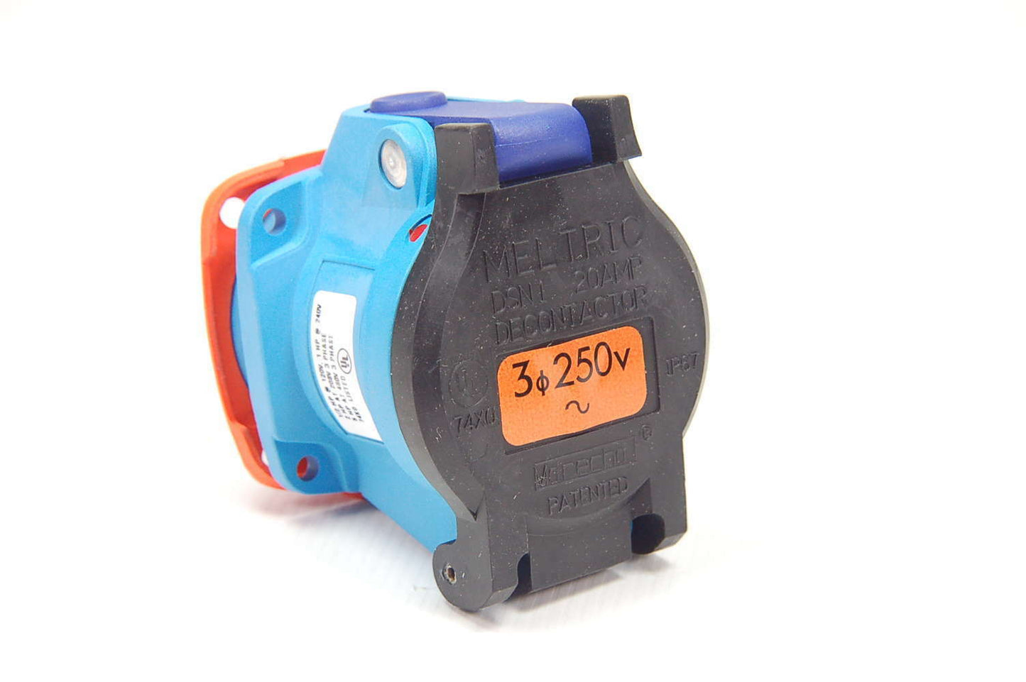 MELTRIC CORP - 63-14073 DSN 20 Receptacle, Female. 3Phase, 125/250VAC 20Amp NEW