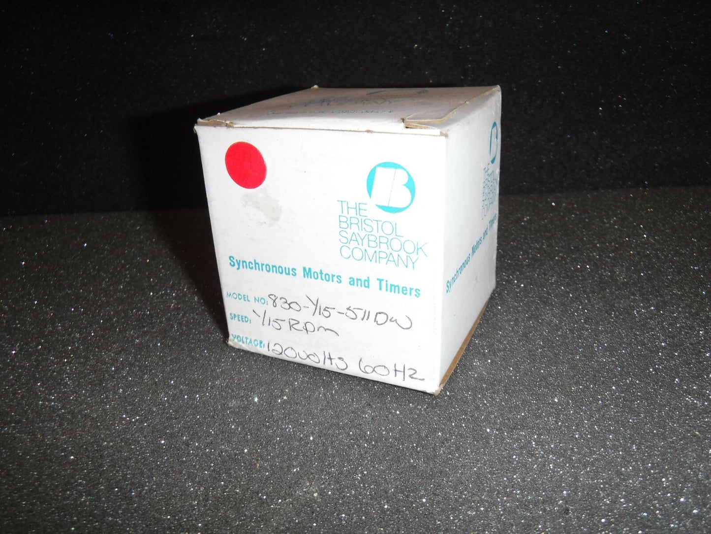 BRISTOL Synchronous Motor 830-1/15-511D-W 120V 1/15 RPM