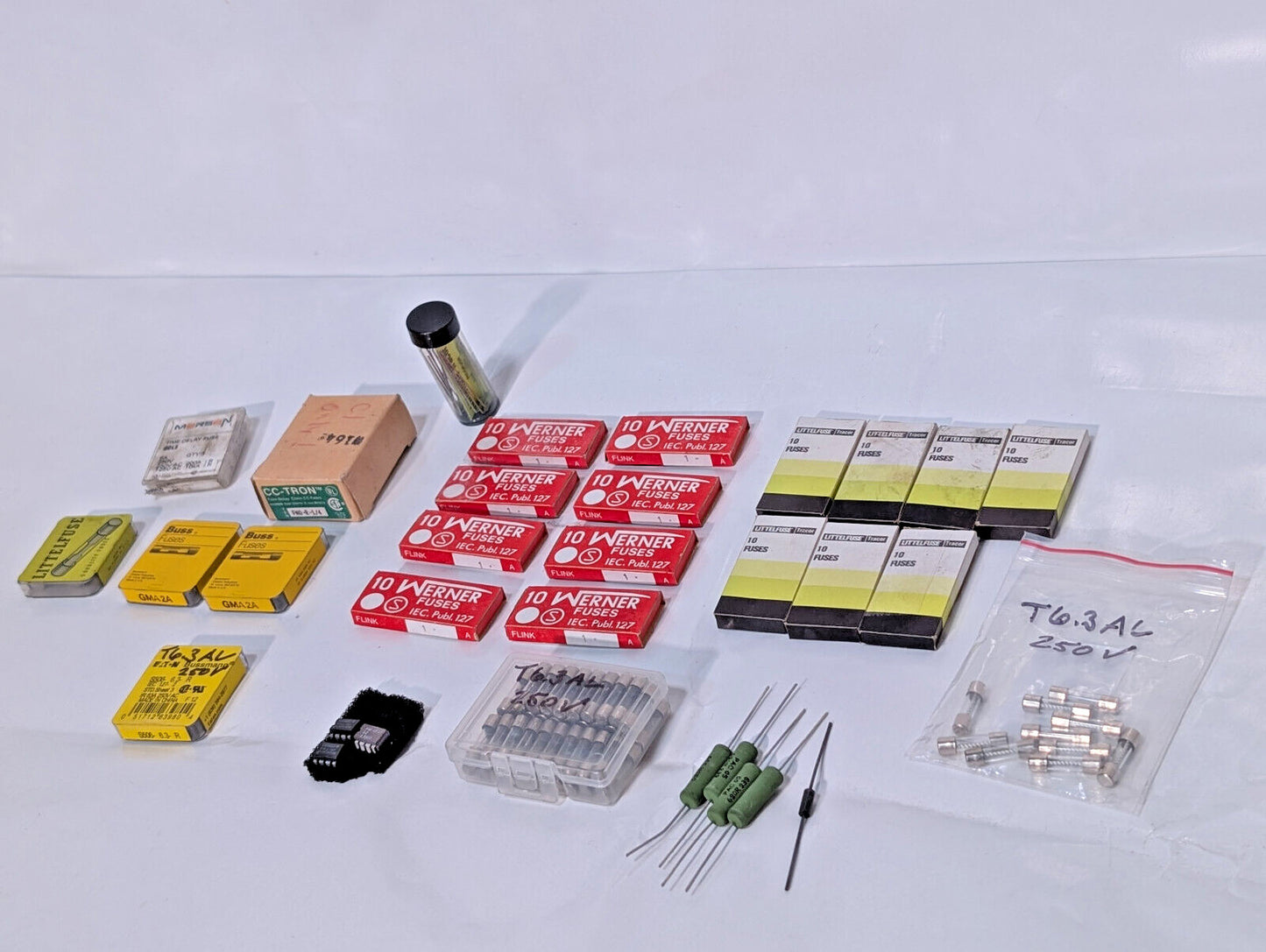 Lot of 30+ Fuses, Sensors: Littelfuse, Tracer, Eaton, Buss, Merson, CC-Tron