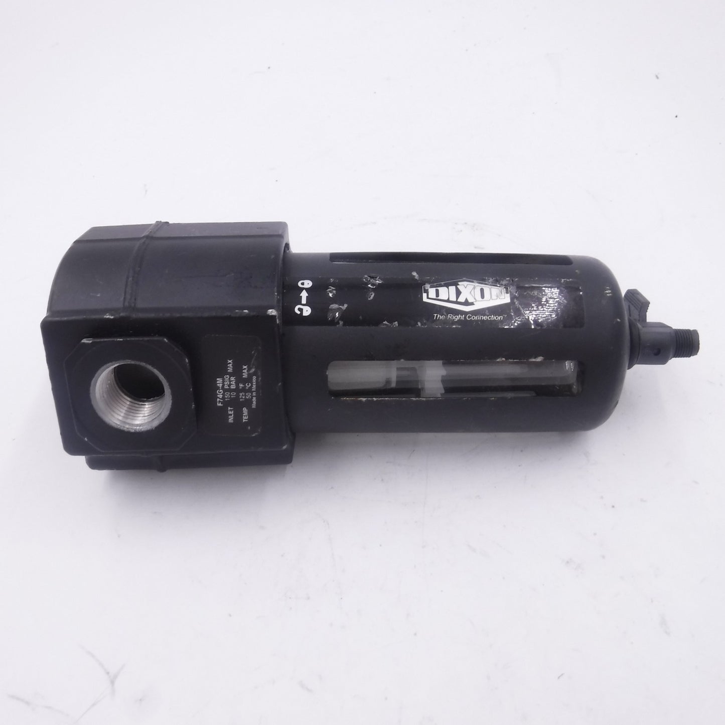 Dixon Valve F74G-4M Compressed Air Filter w/ 1/4 Turn Manual Drain 1/2" PTF Port