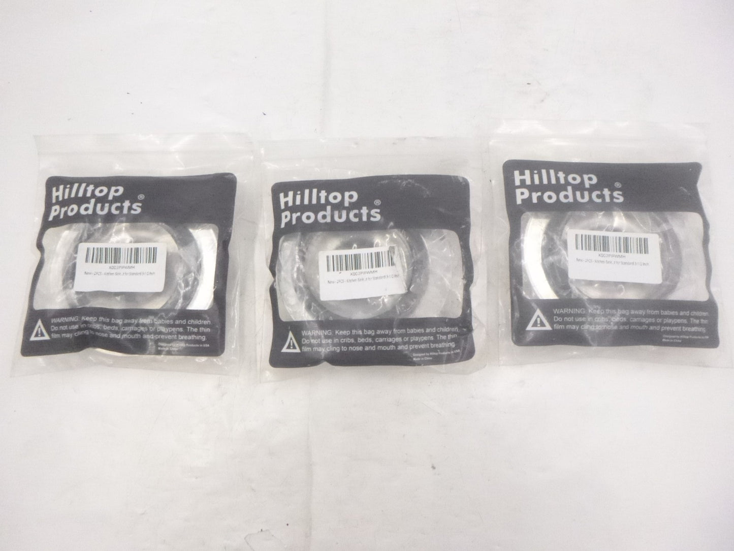 3 Pack Hilltop Kitchen Sink Strainer/Stopper Basket Steel For 3-1/2" Drain