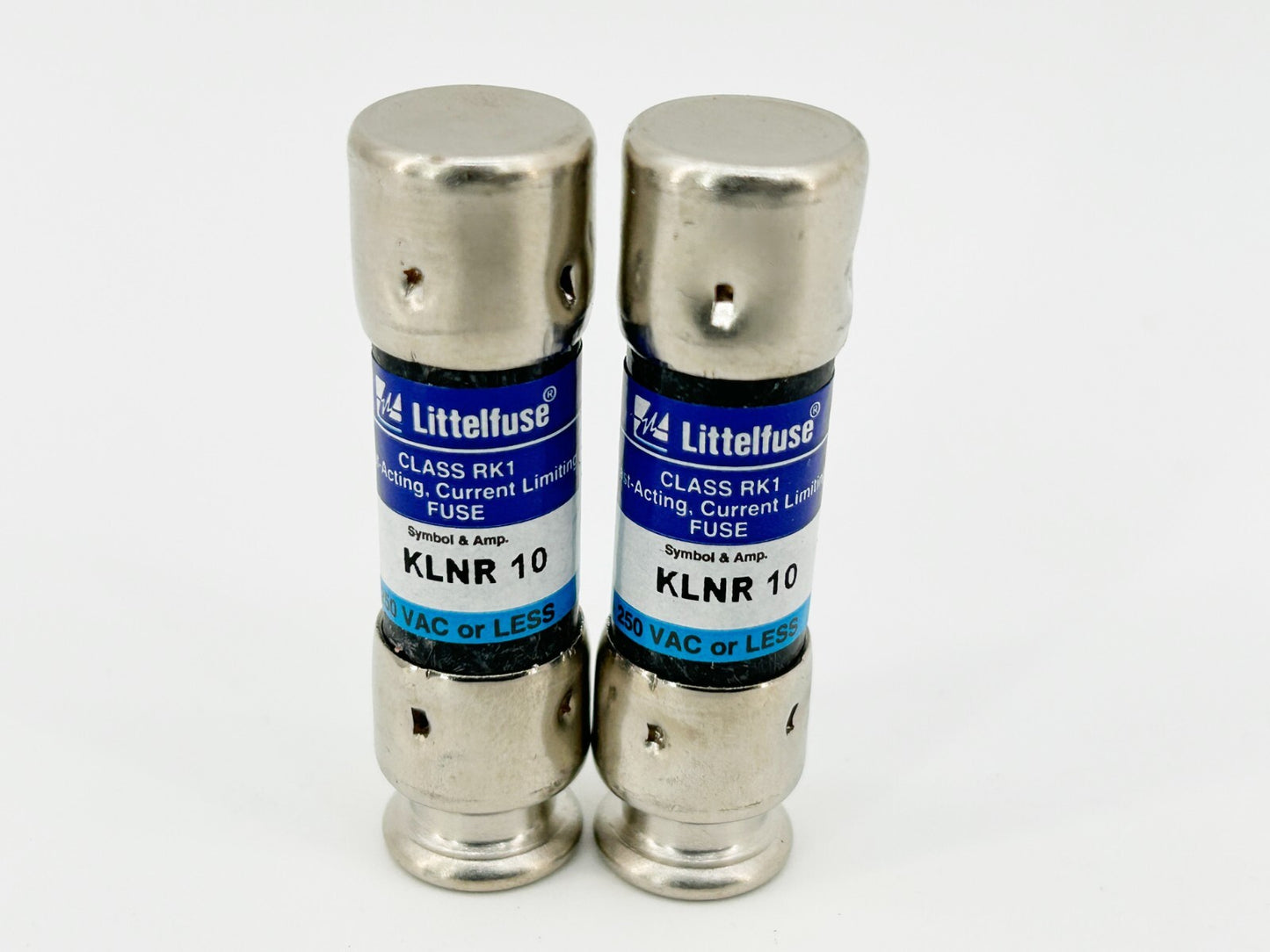 New Lot of 2 Littelfuse KLNR-10 Fast Acting Current Limiting Fuse 10A 250V RK1