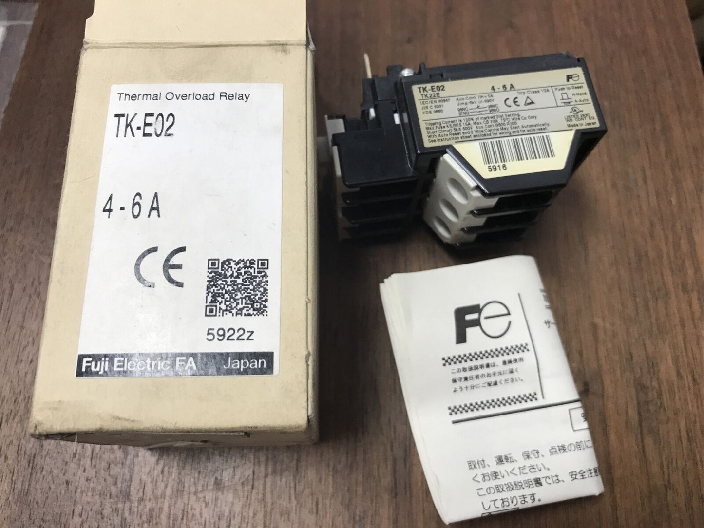 FUJI TK-E02 OVERLOAD RELAY 4-6A TK22E