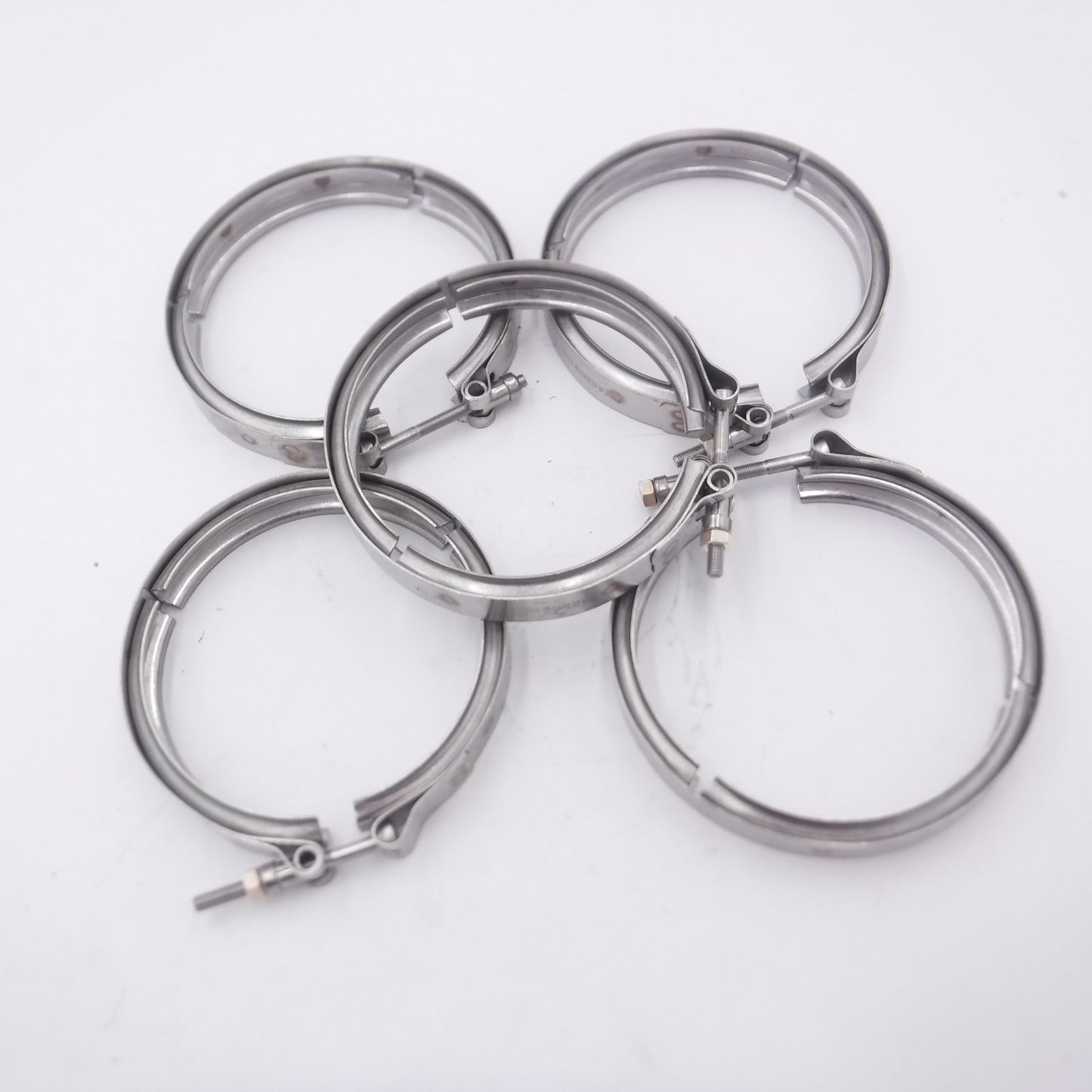 5 Pack R.G. Ray 5" Nominal Heavy Duty V-Band Clamp 10483