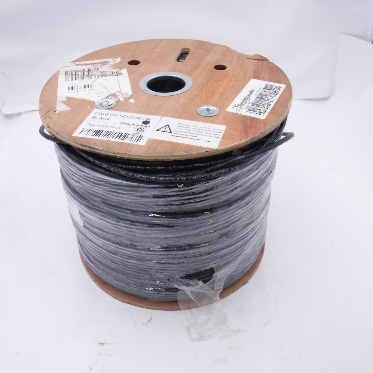 1000' CAT6 BC21010071-G Ethernet UTP Gel Outdoor 23AWG 4-Pair Solid Bare Copper