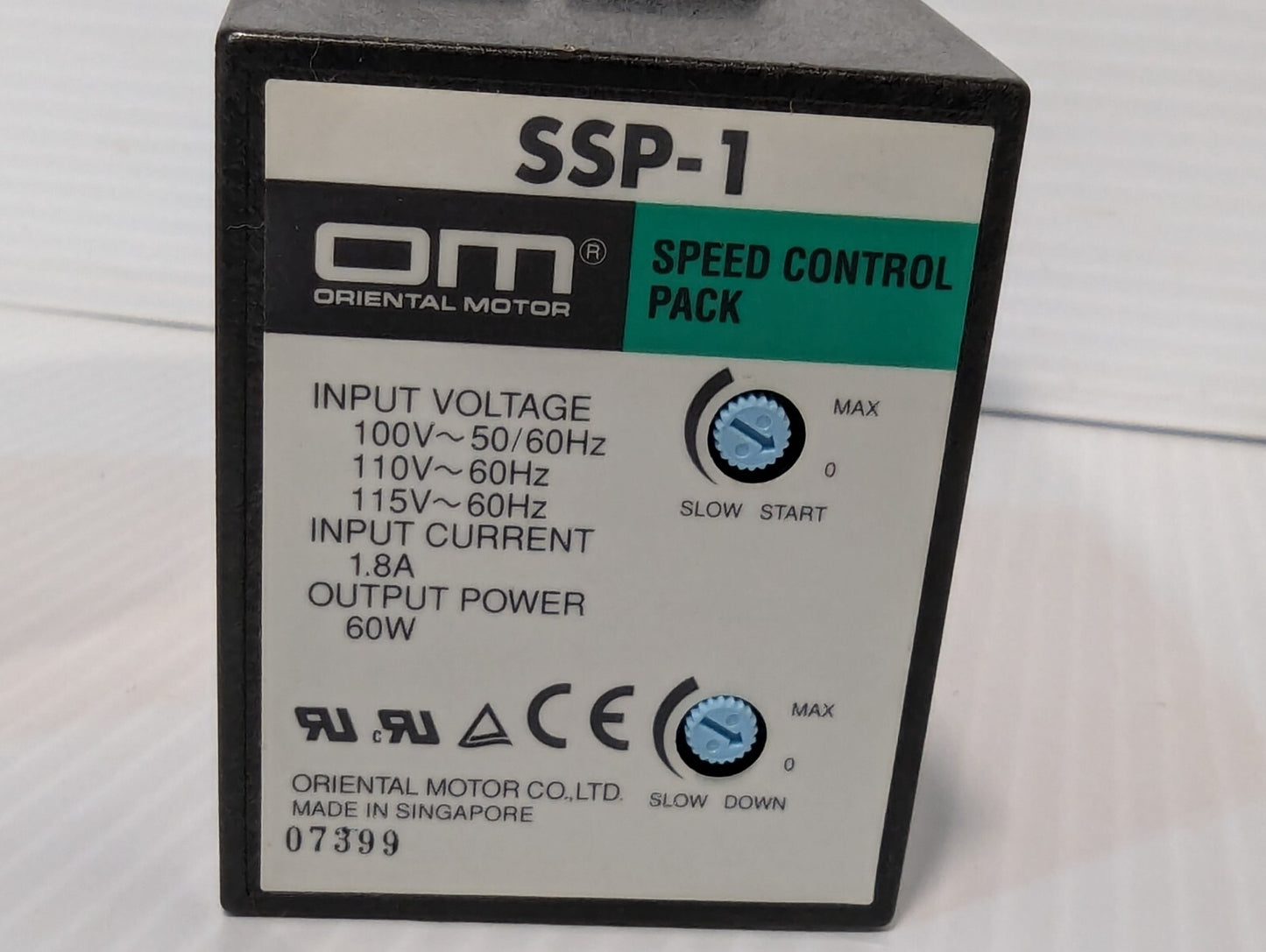 Oriental Motor SSP-1 Motor Speed Control Pack+Returns