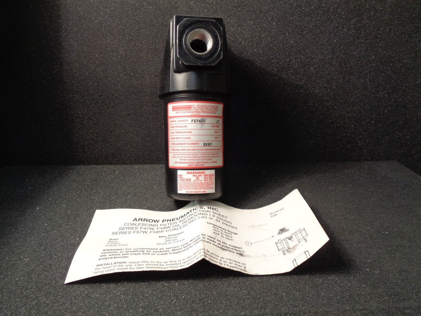 Arrow F574W 1/2 NPT Port, Polycarbonate Bowl with Guard