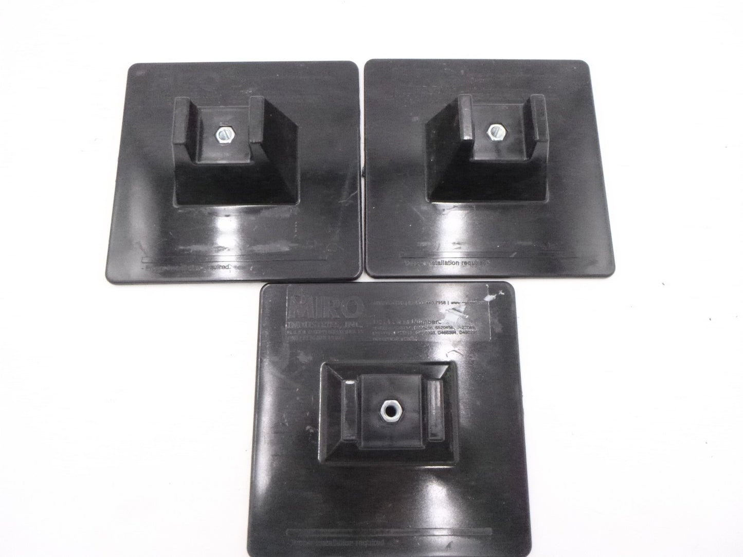 3 Pack MIRO 8" x 8" CG Base 3/8"-16 Coupler House 1-5/8" Max Structural Housing
