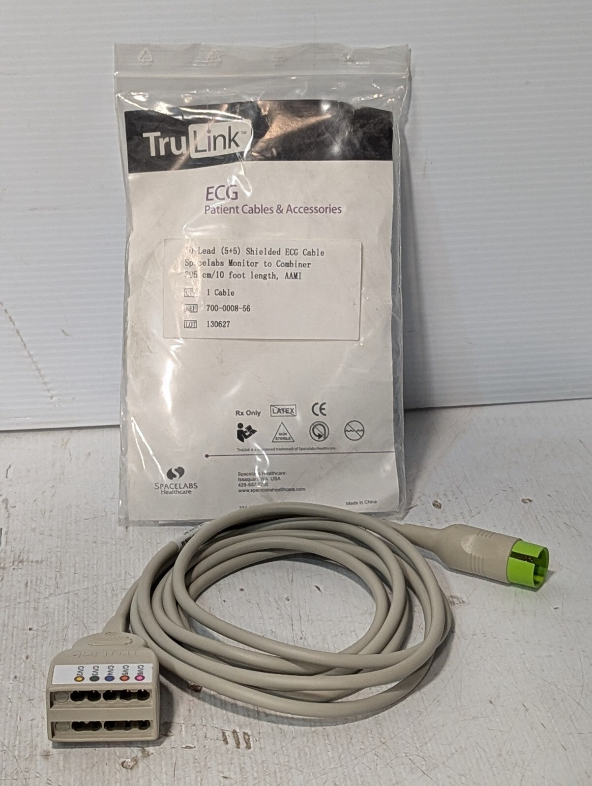 Spacelabs 700-0008-56 10-Lead Shielded ECG Cable, 10' length