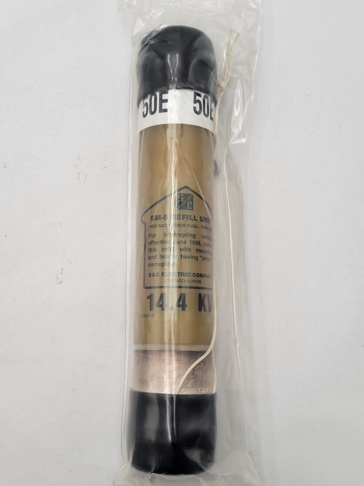 S&C Electric Company 132075R4 SM-5 Power Fuse Refill Unit 50E AMP 14.4-17.0KV