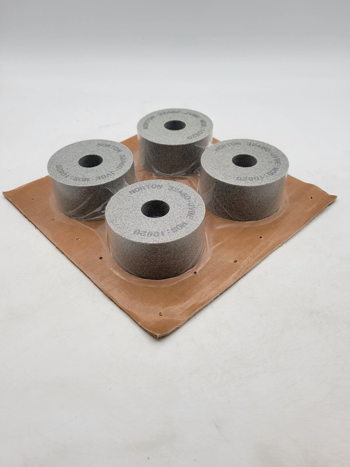 4PC Norton 32A60-JVBE Alundum Straight Cup Grinding Wheel 3" x 1 1/2" x 7/8"