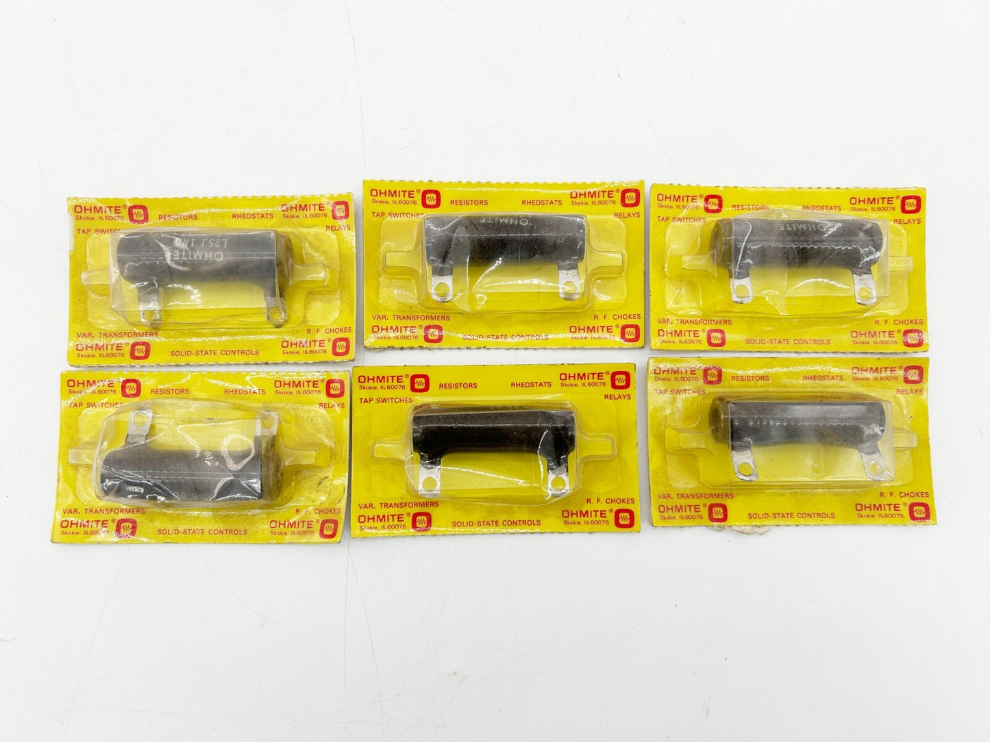 New Lot of 6 Ohmite L25J1R0 Wirewound Res Chassis 25W 1OHM 5%